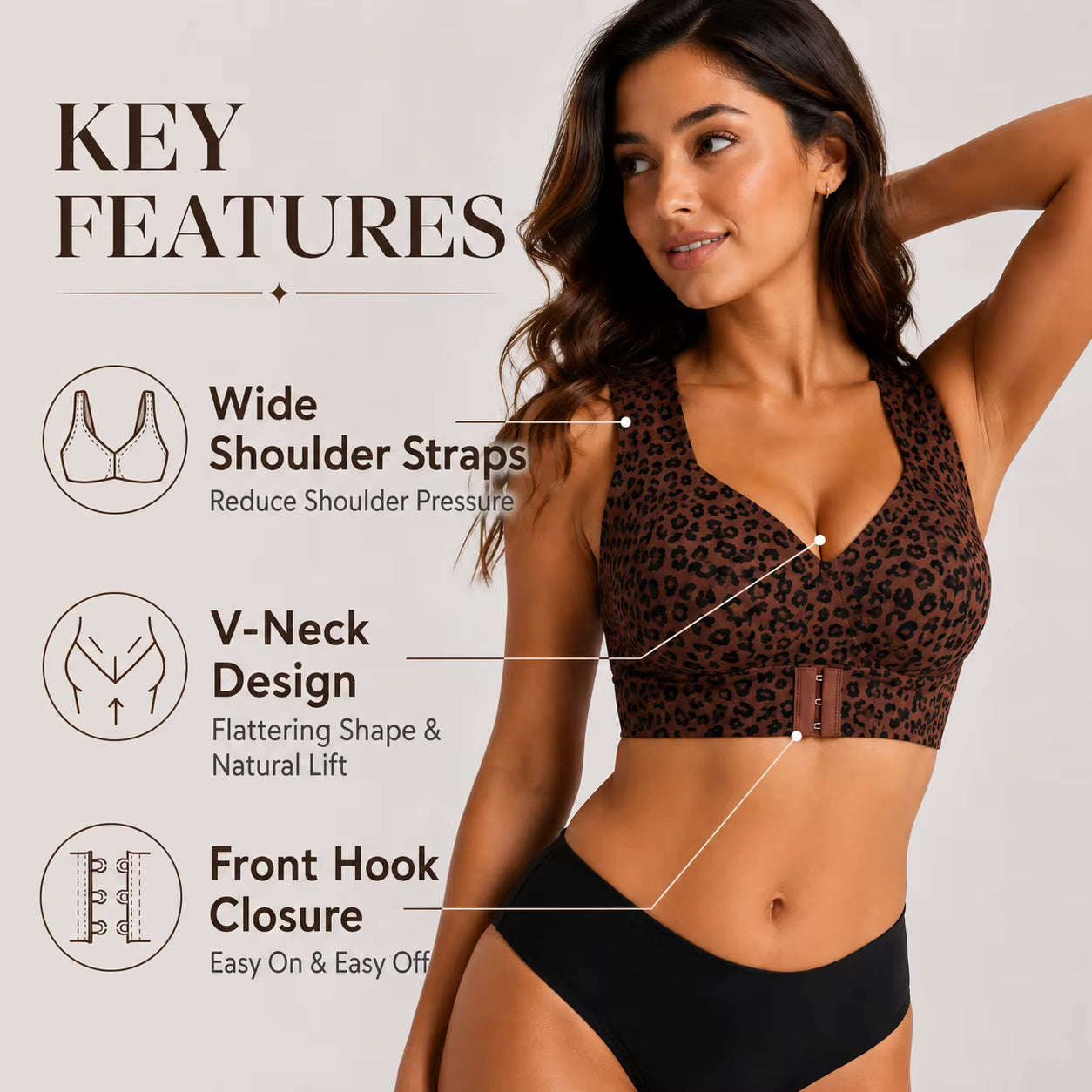 Posture Support Wireless Sports Bra